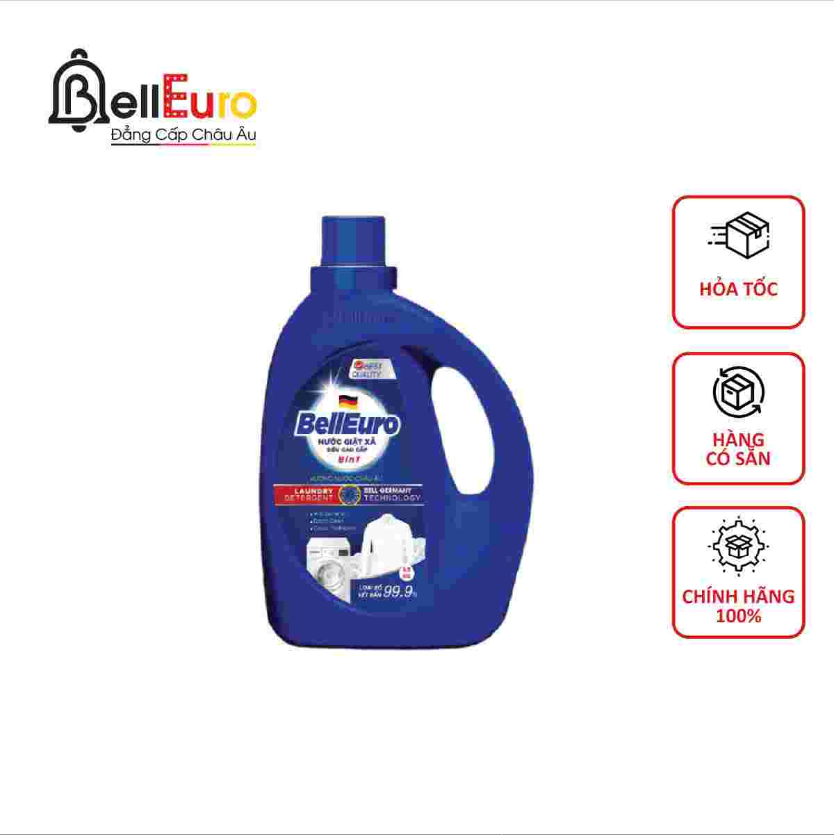 Nước Giặt Xả Cao Cấp Bell Euro Hương Nước Hoa Châu Âu 4kg Xanh